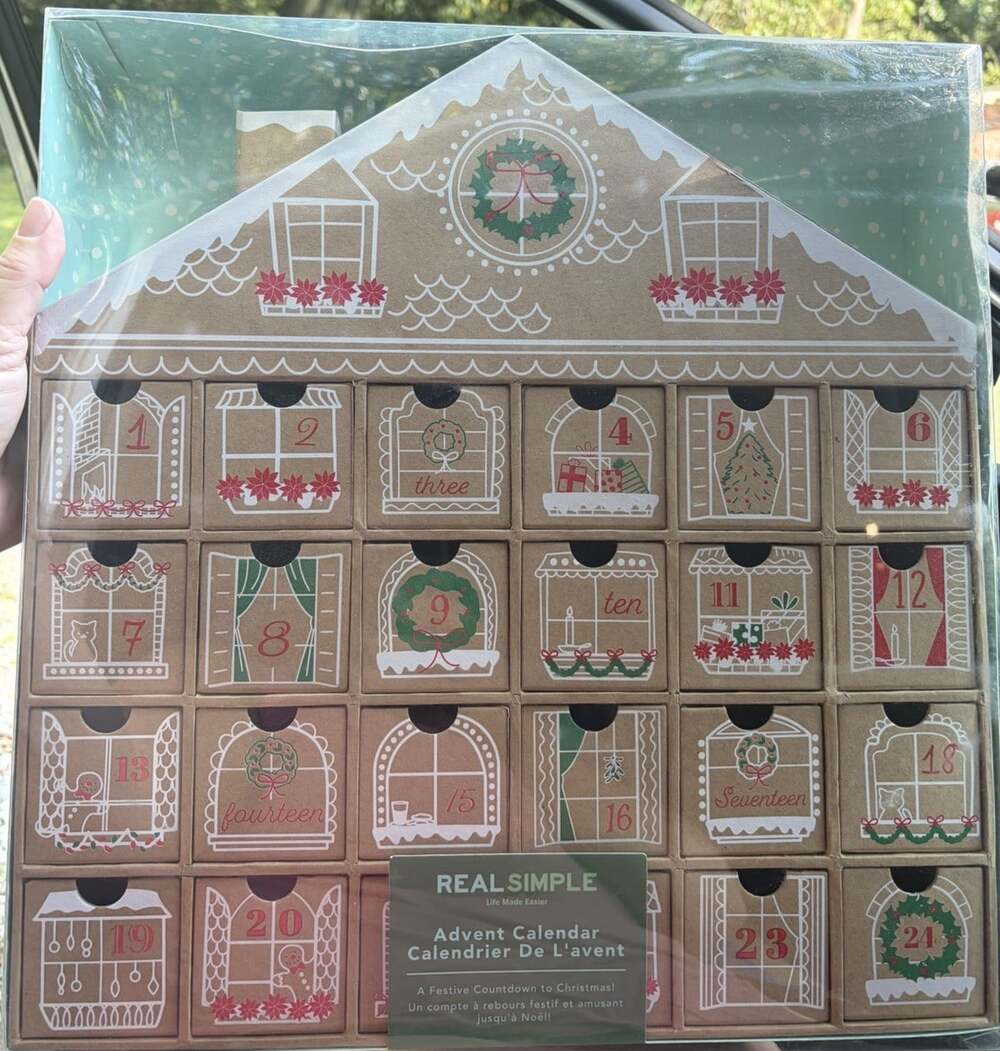 Real Simple 24 Day Christmas Countdown Advent Calendar Gingerbread House